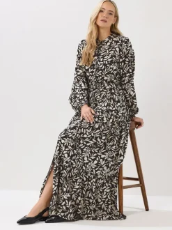 Long Tall Sally Brown Tie Waist Maxi Dress