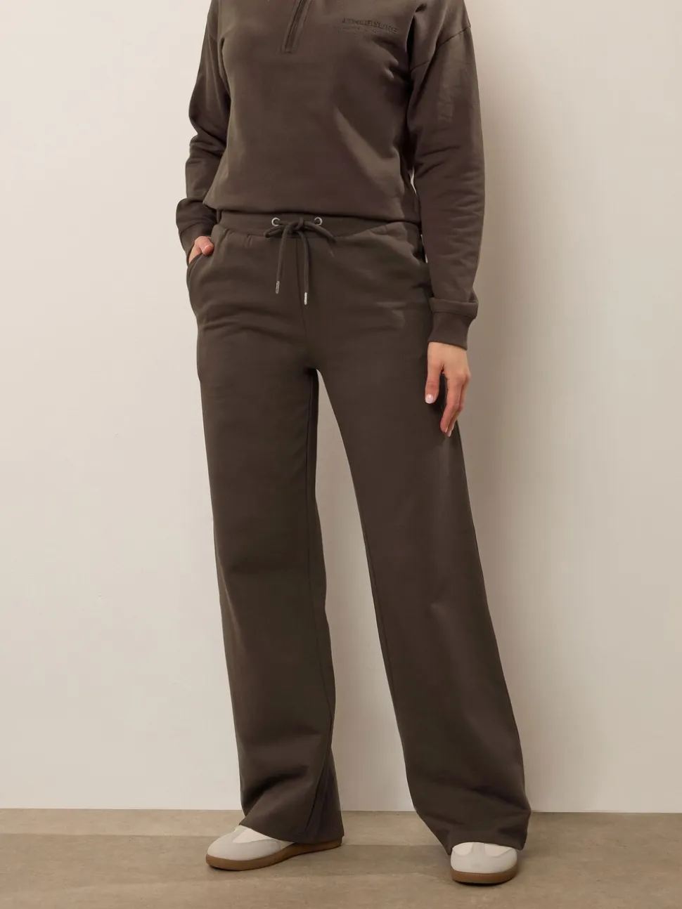 Long Tall Sally Brown Wide Fit Wide Leg Joggers