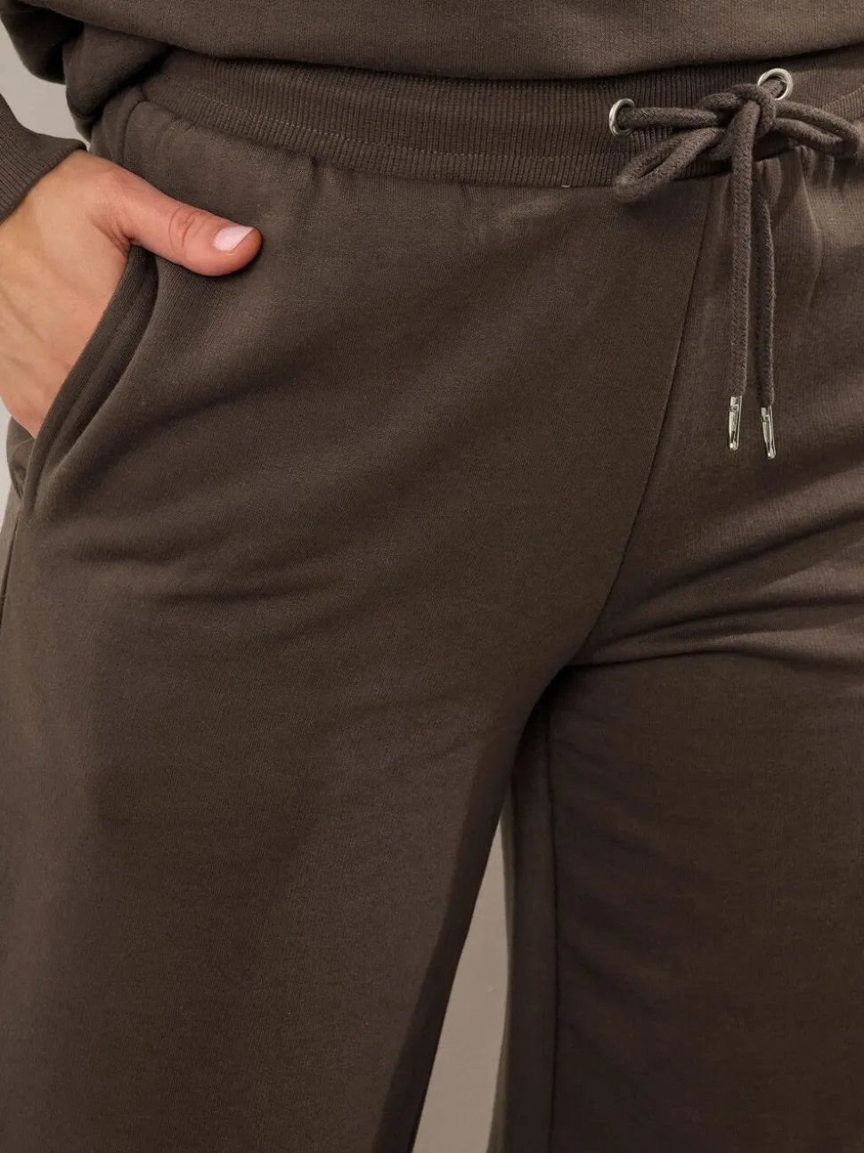 Long Tall Sally Brown Wide Fit Wide Leg Joggers