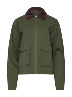 Long Tall Sally Green Cord Collar Barn Jacket