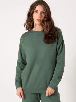 Long Tall Sally Green Crew Neck Sweatshirt