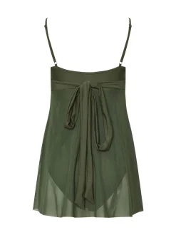 Long Tall Sally Green Mesh Skirted Swimsuit