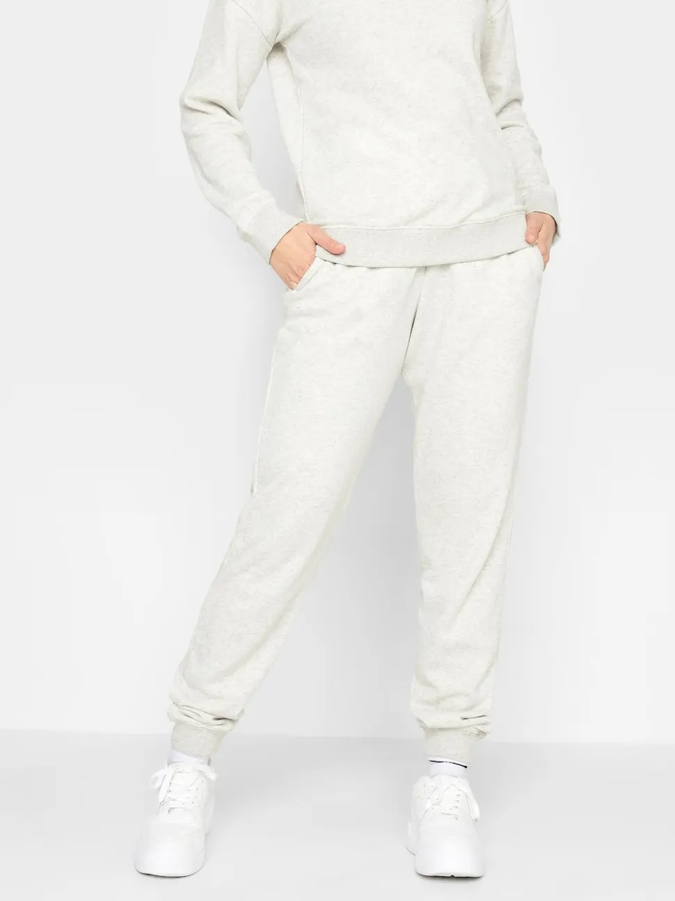Long Tall Sally Grey Basic Cuffed Joggers