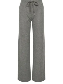 Long Tall Sally Grey Marl Waffle Wide Leg Joggers