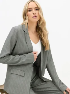 Long Tall Sally Grey Pinstripe Blazer