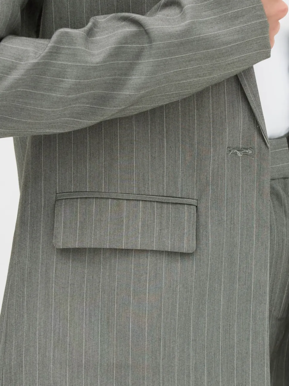 Long Tall Sally Grey Pinstripe Blazer