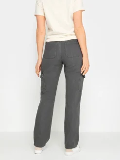 Long Tall Sally Grey Straight Leg 100% Cotton Jeans
