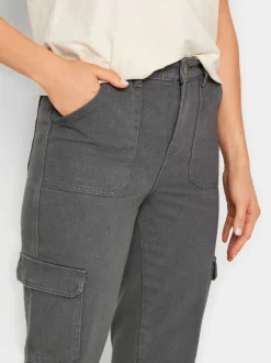 Long Tall Sally Grey Straight Leg 100% Cotton Jeans