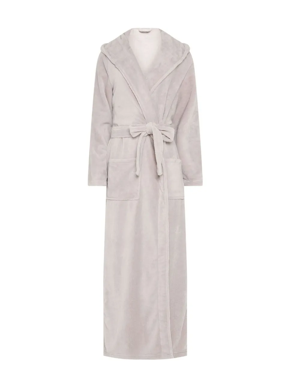 Long Tall Sally Natural Cotton Touch Hooded Maxi Robe