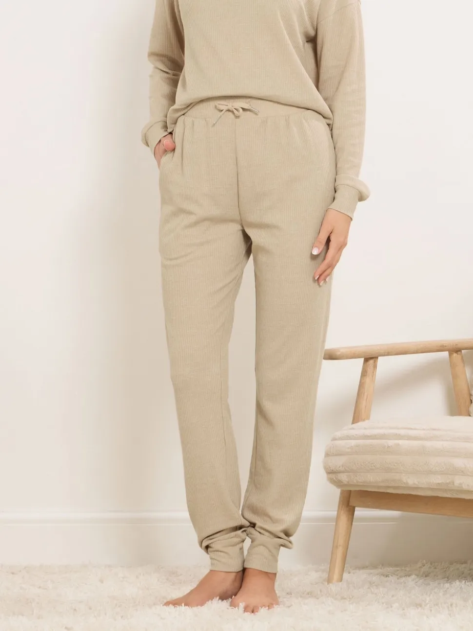 Long Tall Sally Natural Marl Cuff Lounge Joggers