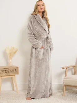 Long Tall Sally Natural Super Luxe Shawl Maxi Robe