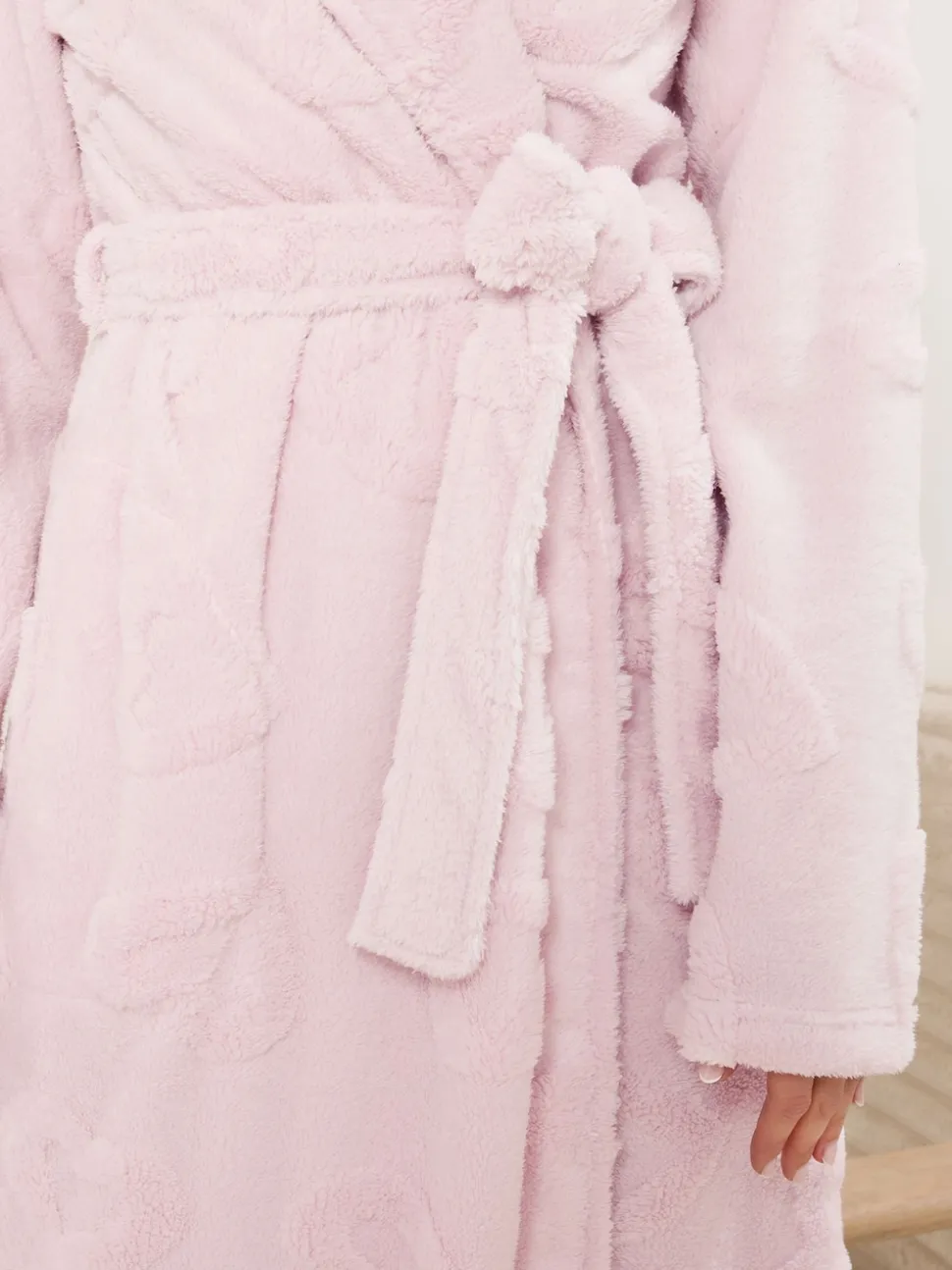 Long Tall Sally Pink Hooded Maxi Robe