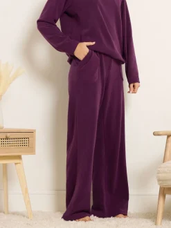 Long Tall Sally Purple Microfleece Joggers
