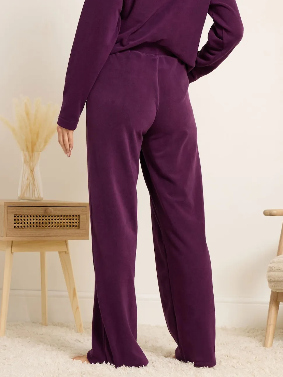 Long Tall Sally Purple Microfleece Joggers