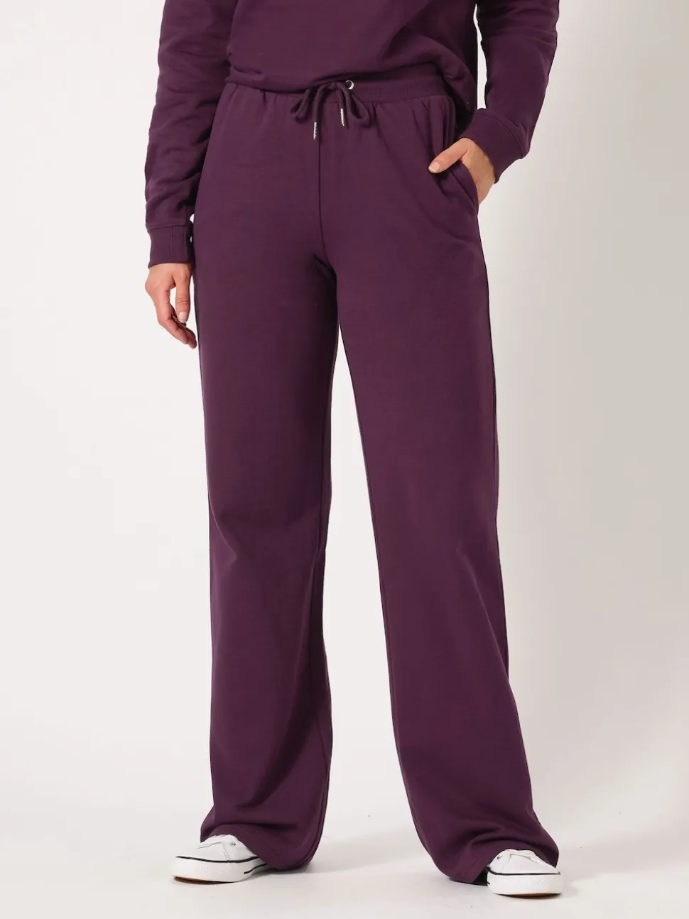 Long Tall Sally Purple Wide Fit Wide Leg Joggers