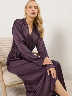 Long Tall Sally Red Satin Maxi Robe