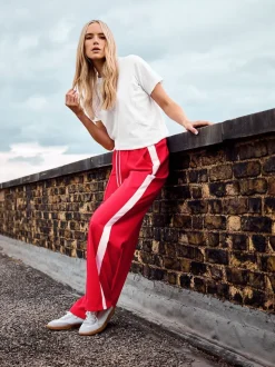 Long Tall Sally Red Wide Leg Trousers