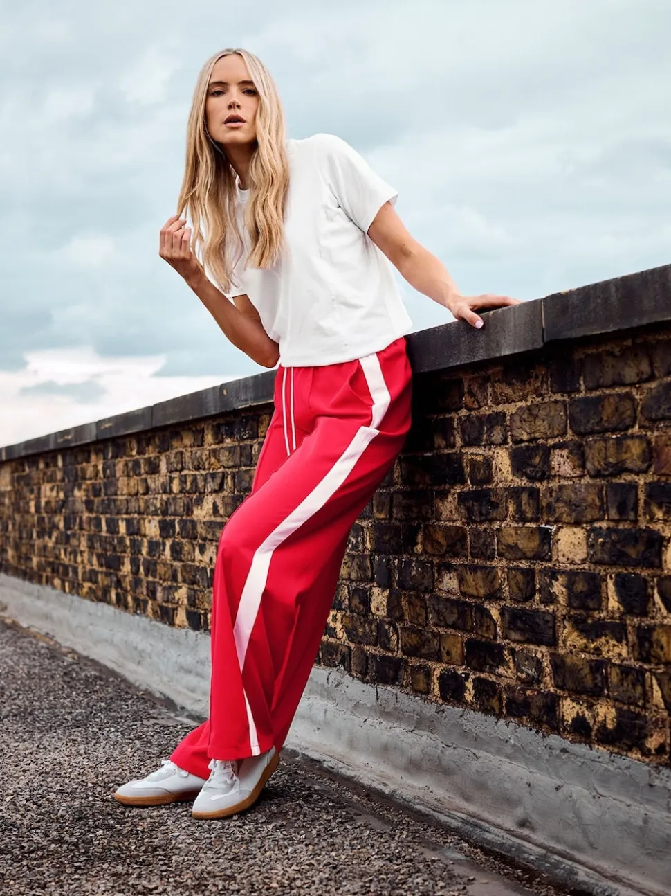 Long Tall Sally Red Wide Leg Trousers