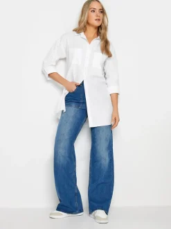 Long Tall Sally White Oversized 100% Cotton Shirt