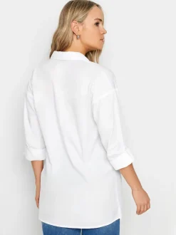 Long Tall Sally White Oversized 100% Cotton Shirt