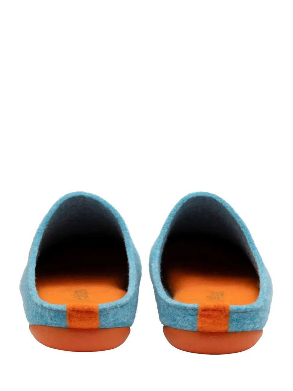 Lotus Blue Textile Flat Mule Slippers