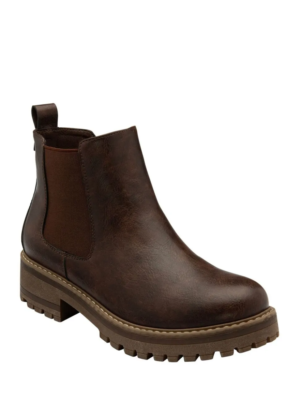 Lotus Brown Wide Fit Casual Ankle Boots
