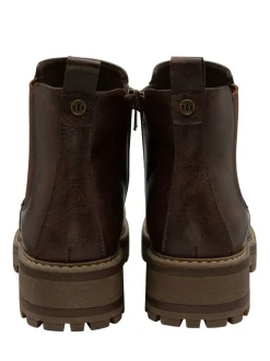 Lotus Brown Wide Fit Casual Ankle Boots