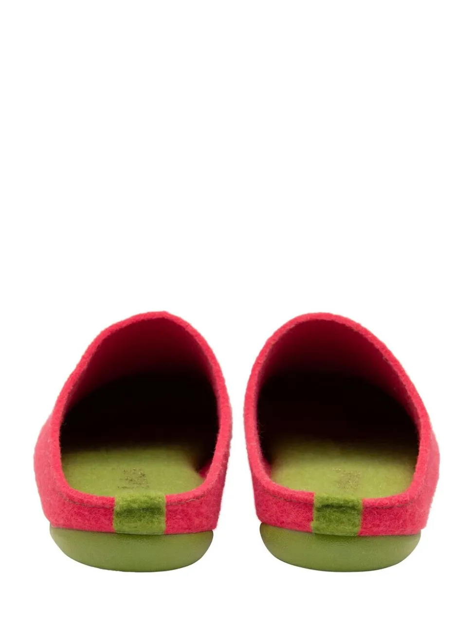 Lotus Orange Textile Flat Mule Slippers