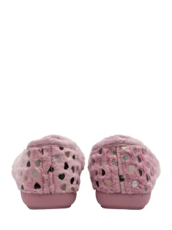 Lotus Pink Textile Ballerina Slippers