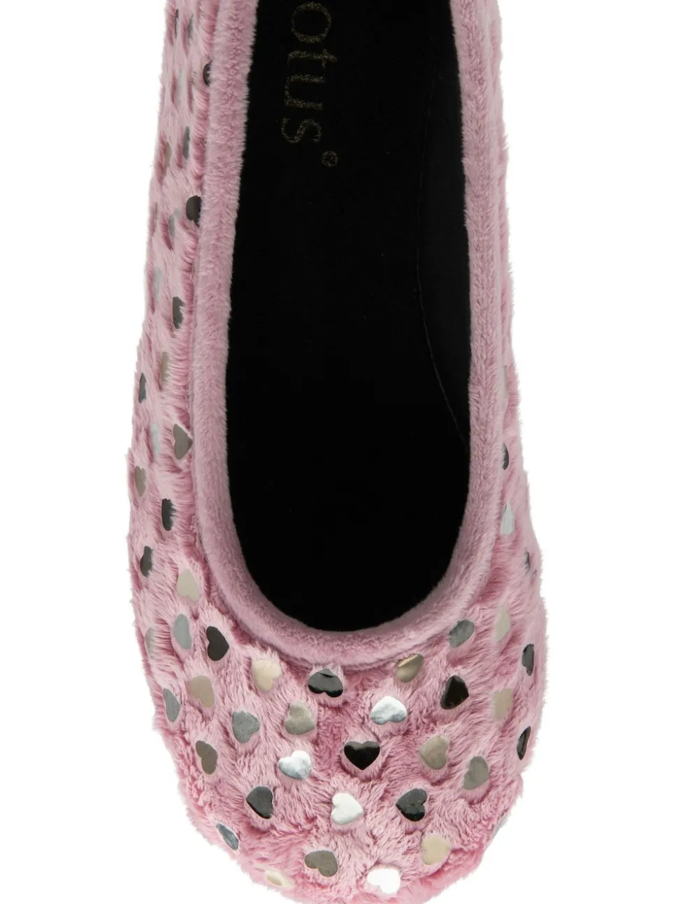 Lotus Pink Textile Ballerina Slippers