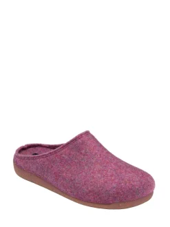 Lotus Purple Textile Mule Slippers