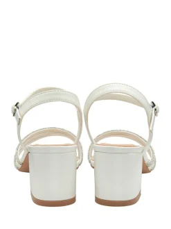 Lotus White Heeled Occasion Sandals