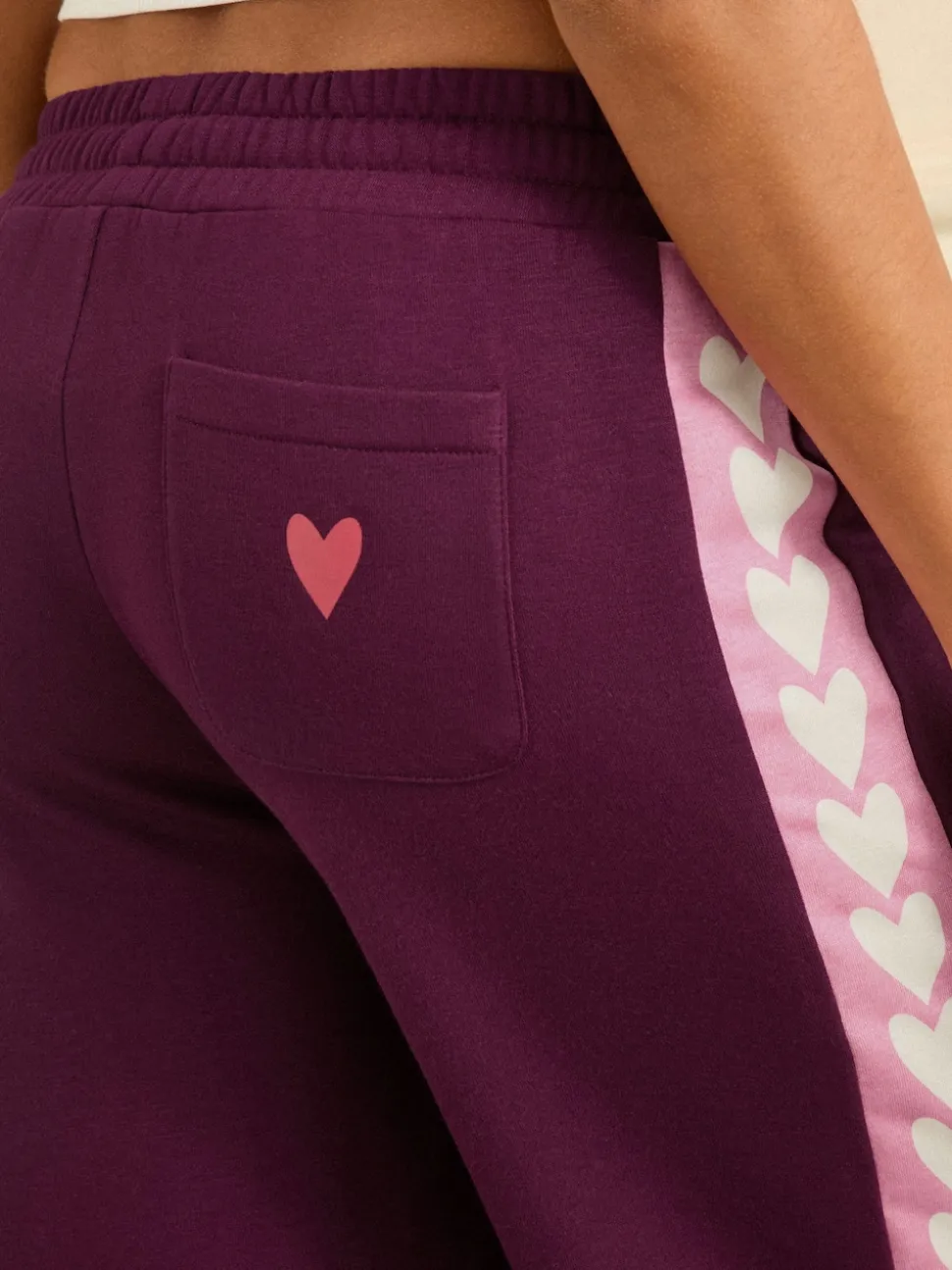 Love & Roses Berry Red Jersey Loungewear Bottoms