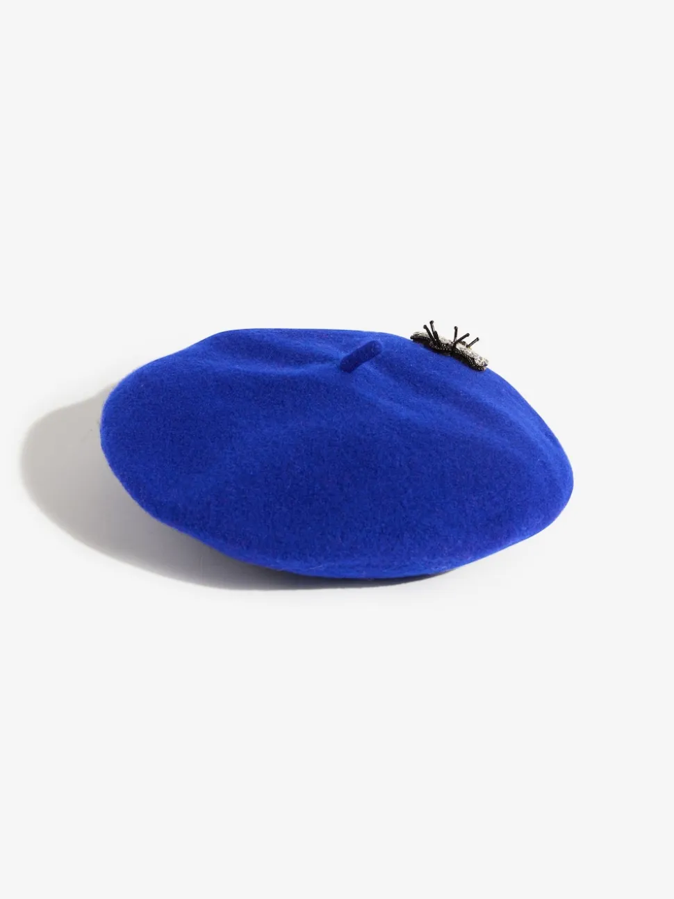 Love & Roses Blue Embellished Beret Hat