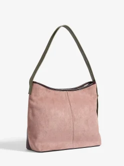 Love & Roses Burgundy Woven Slouchy Tote Bag