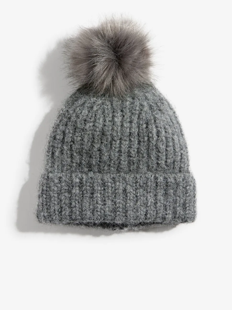 Love & Roses Grey Cosy Pom Hat