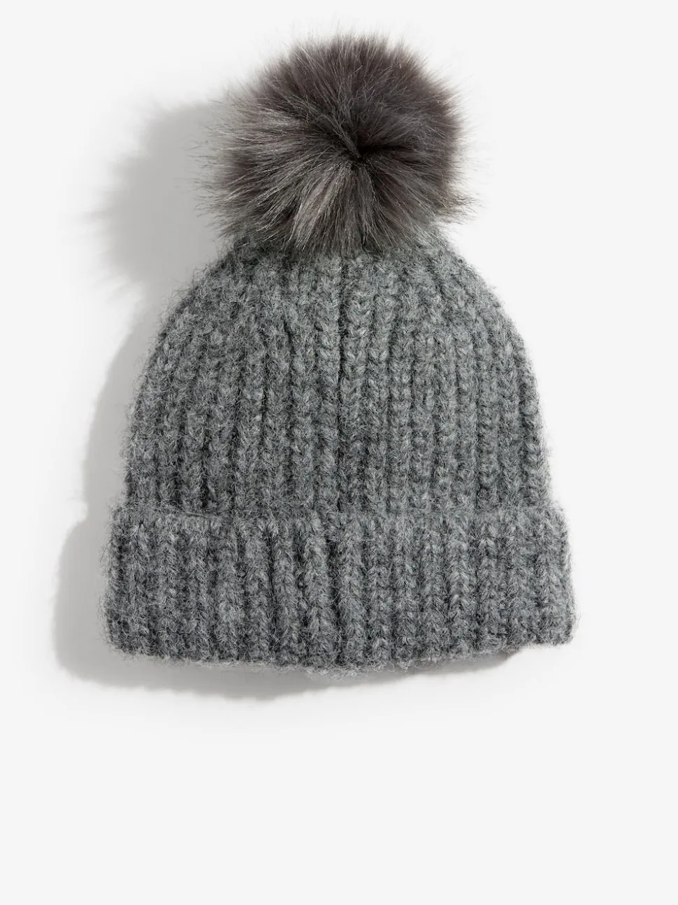 Love & Roses Grey Cosy Pom Hat