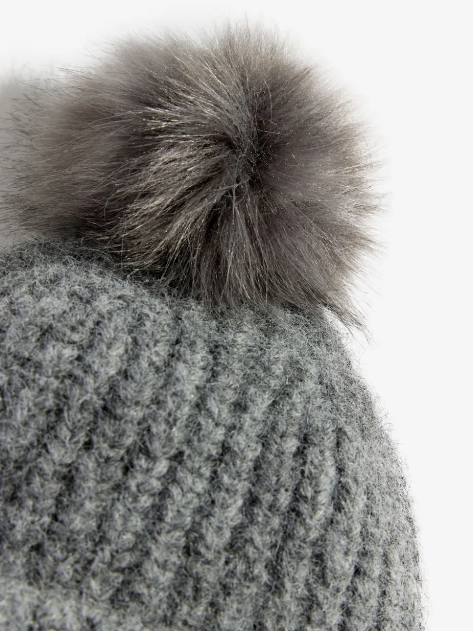 Love & Roses Grey Cosy Pom Hat