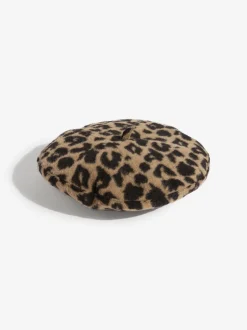 Love & Roses Leopard Beret Hat