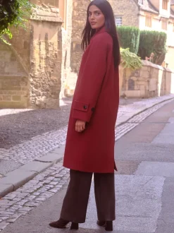 Love & Roses Red Petite Car Coat