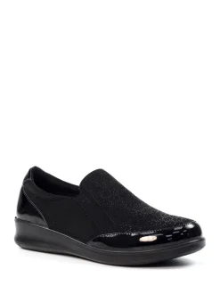 Lunar Black Hattie Wedge Shoes