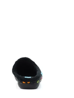 Lunar Black Peanut Polka Dot Mule Slippers