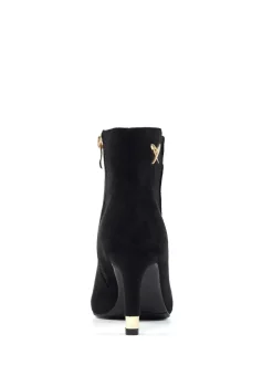 Lunar Black Sadie Heeled Ankle Boots