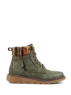 Lunar Green Wide Fit Animal Print California Boots