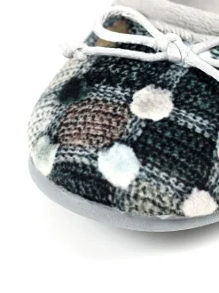 Lunar Grey Ladies Ballerina Slippers