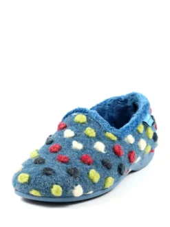 Lunar Light Blue Helix with Multi Spots Slippers