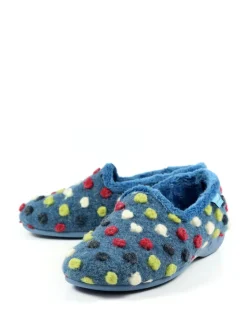 Lunar Light Blue Helix with Multi Spots Slippers