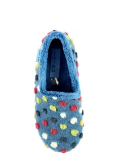 Lunar Light Blue Helix with Multi Spots Slippers