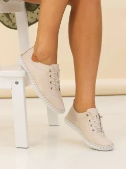 Lunar Natural Natural St Ives Plimsoll Shoes