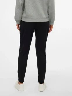 Mamalicious Black Maternity Drawstring Cuffed Casual Trousers